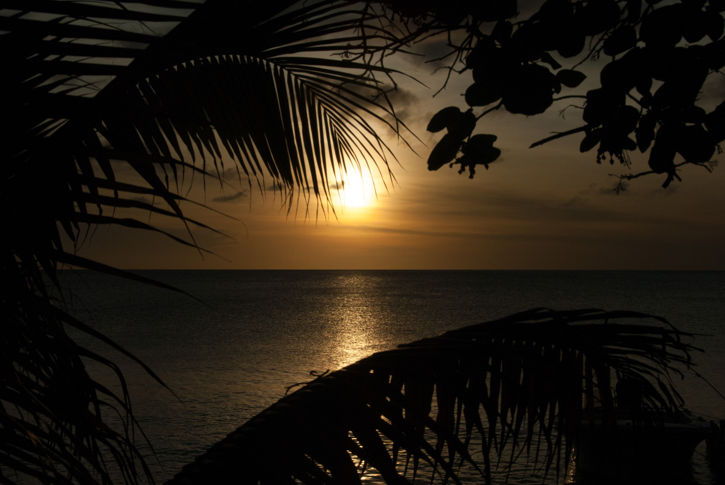 sunset from Carib Inn on Bonaire