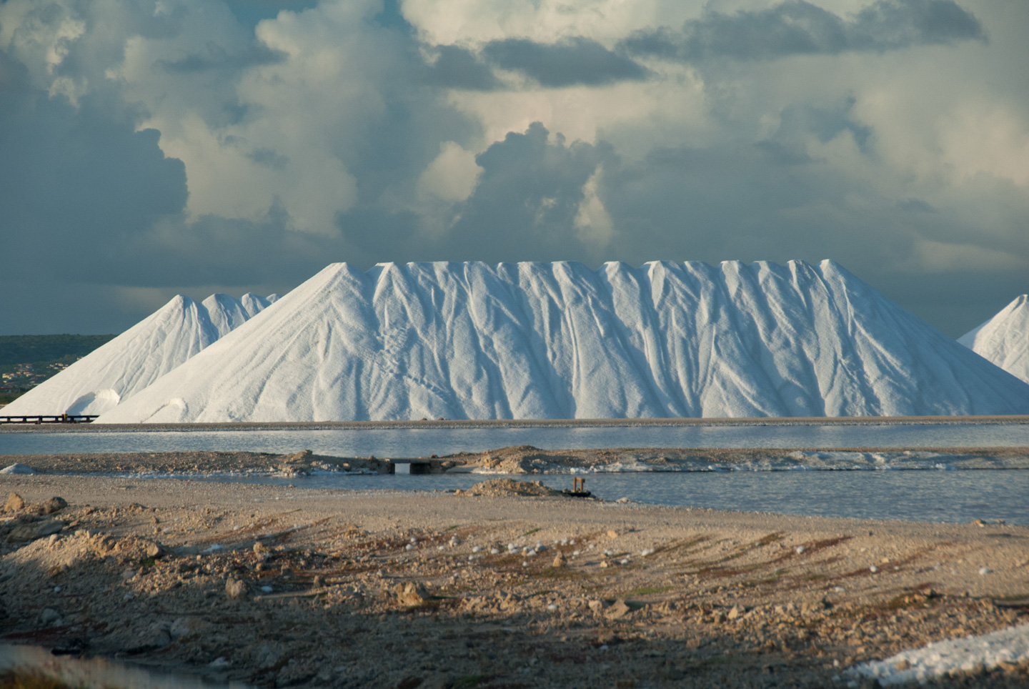 Cargill Salt Works salt mountains