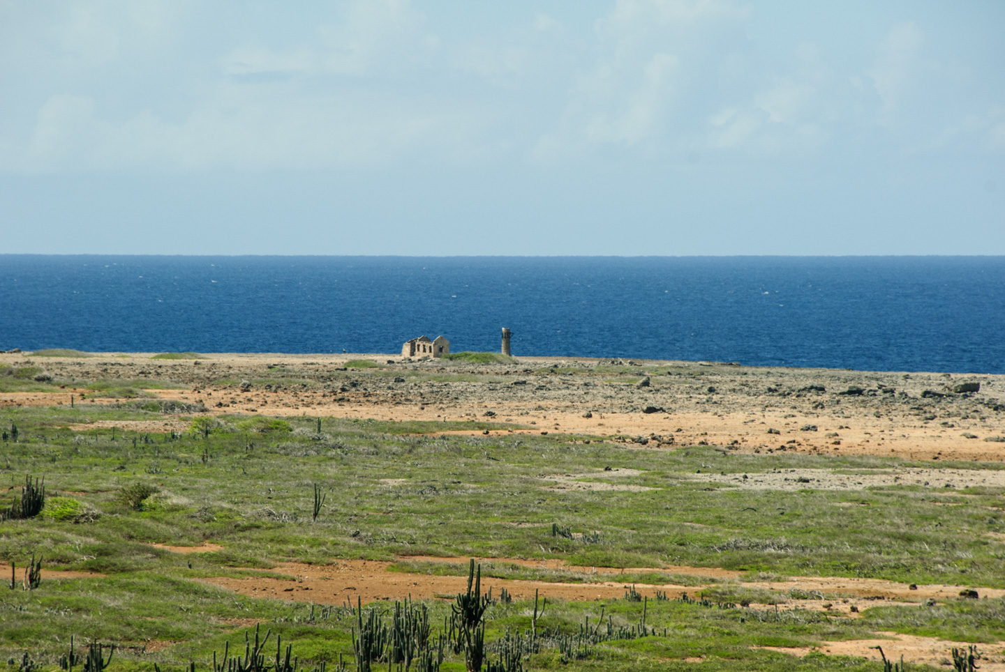 old Northern lighthouse ruins in Bonaire