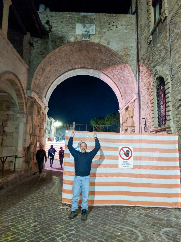 Paul showing the Arch of Augustus