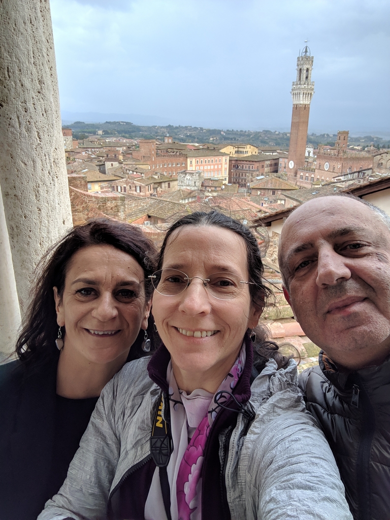 Doni, Anne, Francesco on the Duomo di Siena attic tour