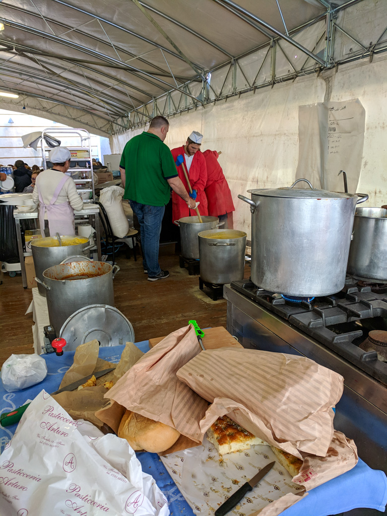Cooks in the Ciavarini tent