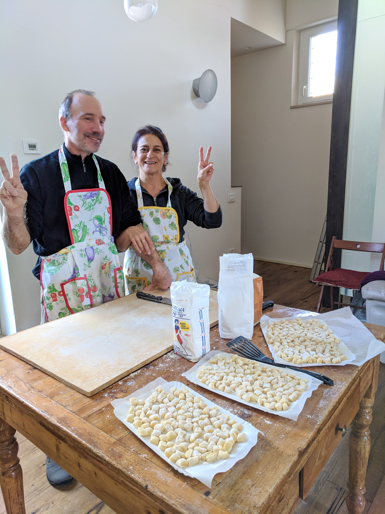 Paul and Doni with their gnocchi