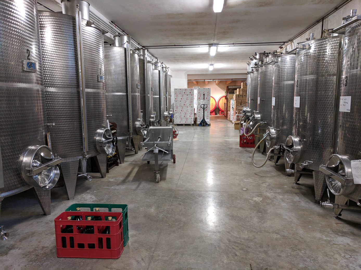 wine fermenting tanks