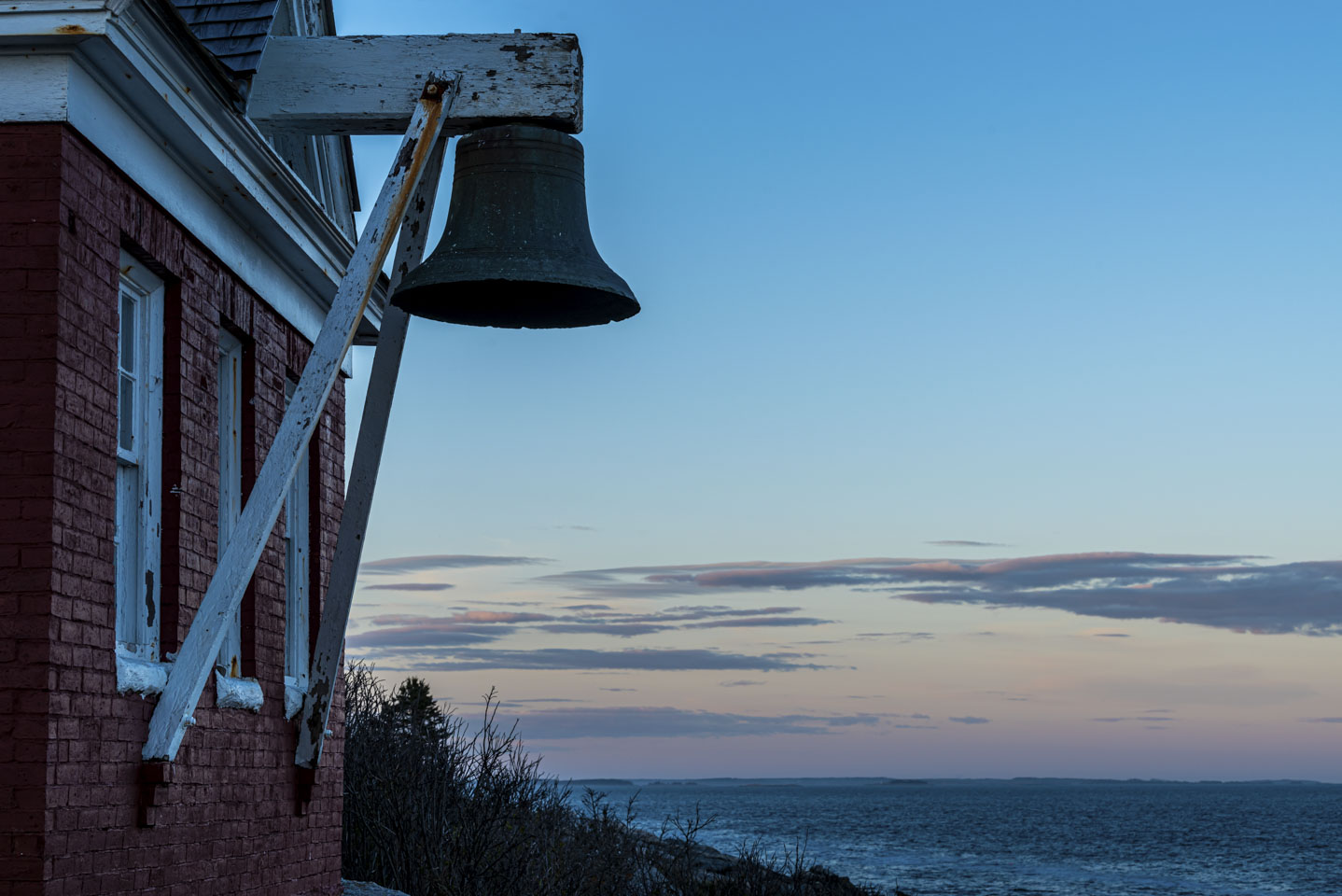 Fog bell at Pemaquid Point Lighthouse