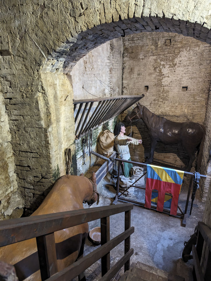 horse stable inside La Rocca