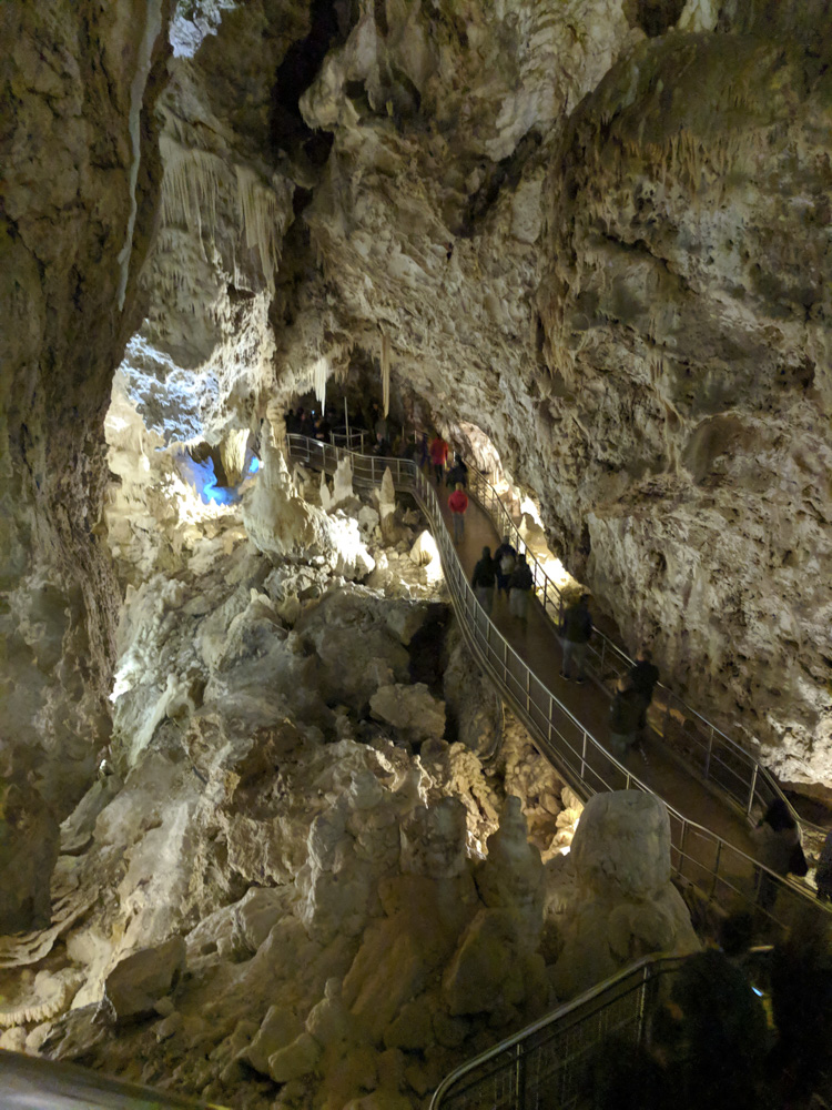 Walkway inside Frasassi Caves