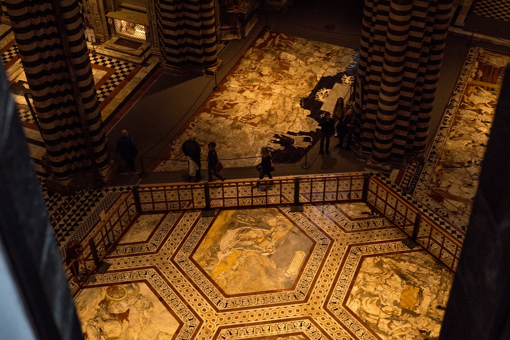 Attic view of the cathedral floor