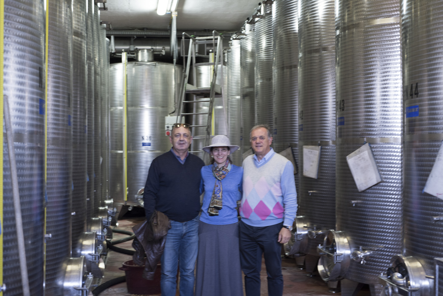 Sartarelli Winery steel fermenting tanks