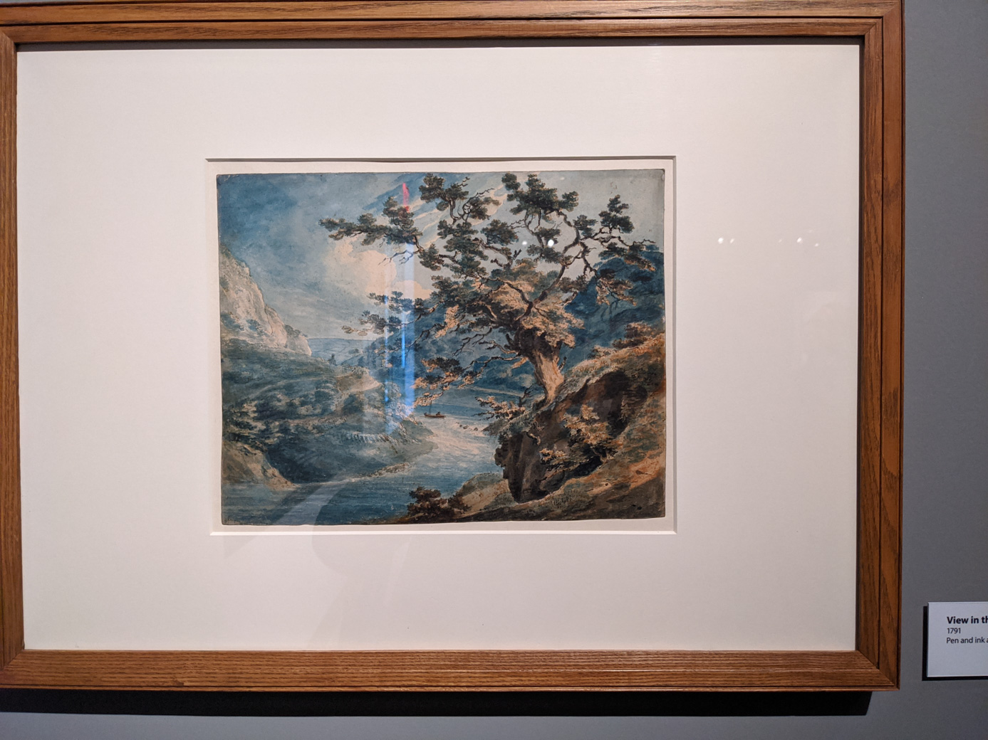 Early landscape by Turner, featuring a tree by a river