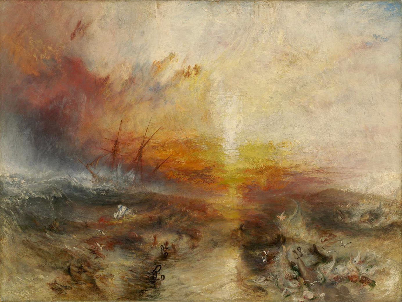 Turner's painting Slave Ship, at the Boston MFA, photo from Wikimedia