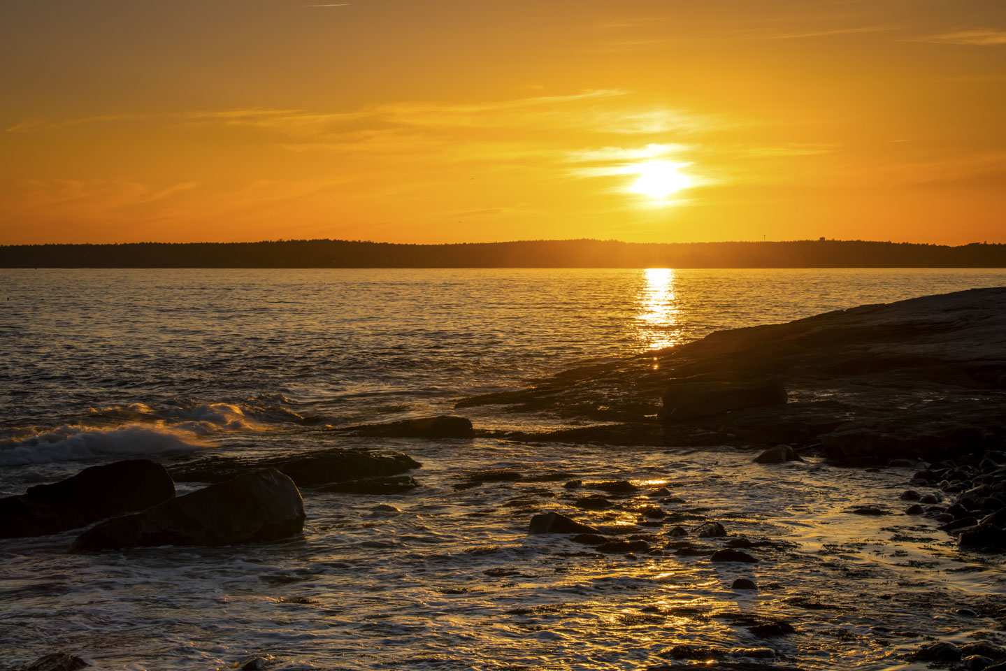 Sunset at Ocean Point, East Boothbay, Maine