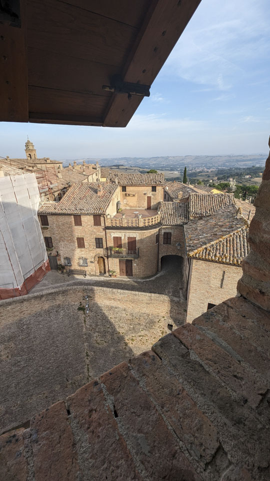 View of our Airbnb rental from the Rocca