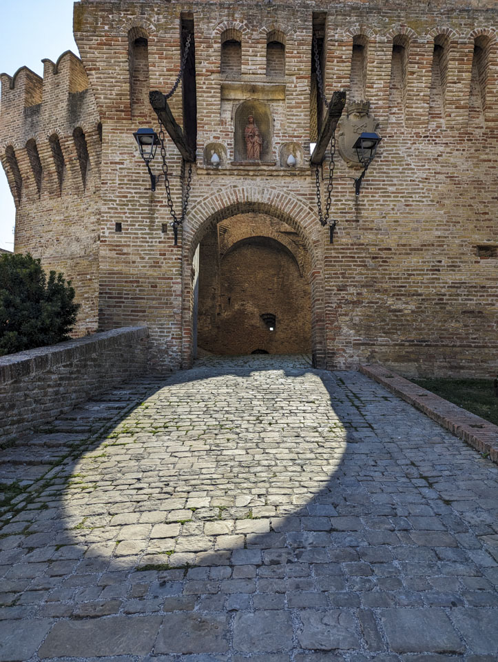 The main ramp entrance into Corinaldo