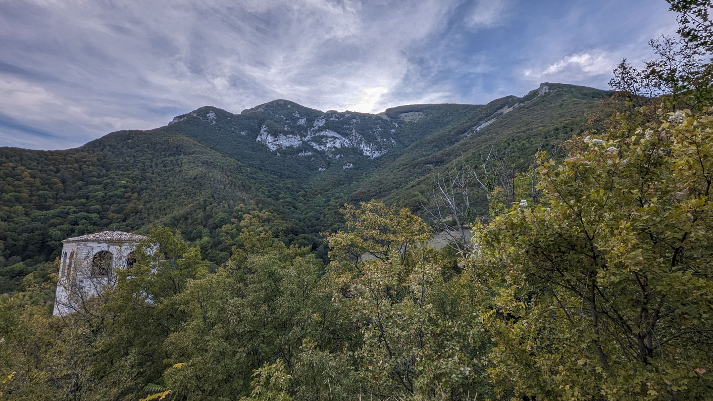 view of the mountains from Fonte Avellana
