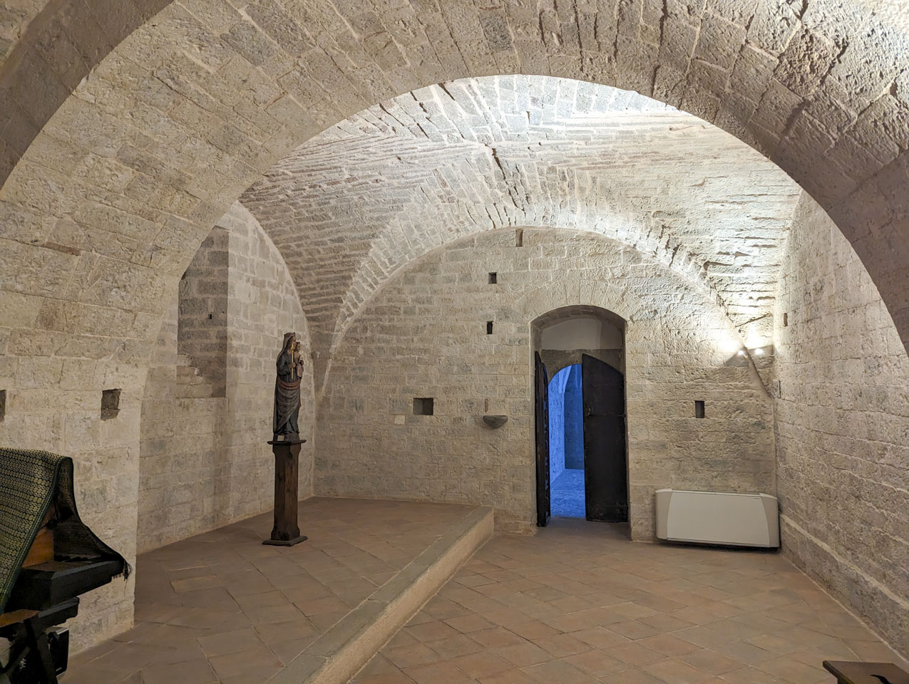 The entrance to the crypt of Fonte Avellana