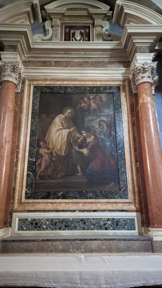 painting in the church at Fonte Avellana