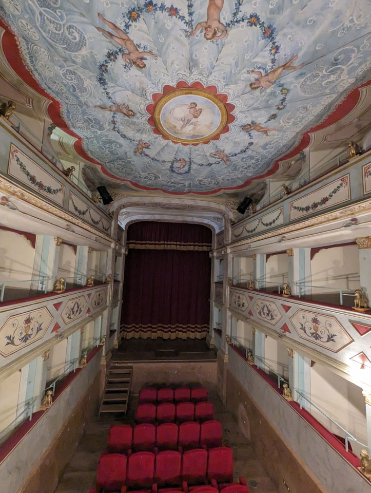 View from a box seat in the Apollo Theater of Mondavio
