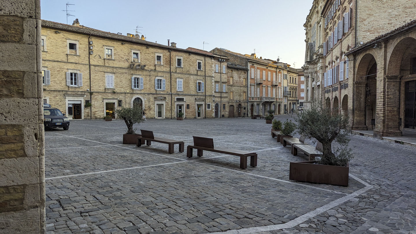 a view from one corner of the piazza in Offida
