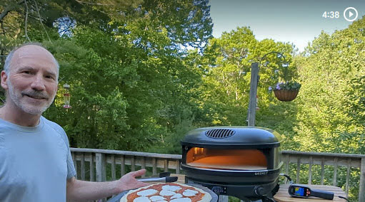 link to video of our first pizza in the new oven
