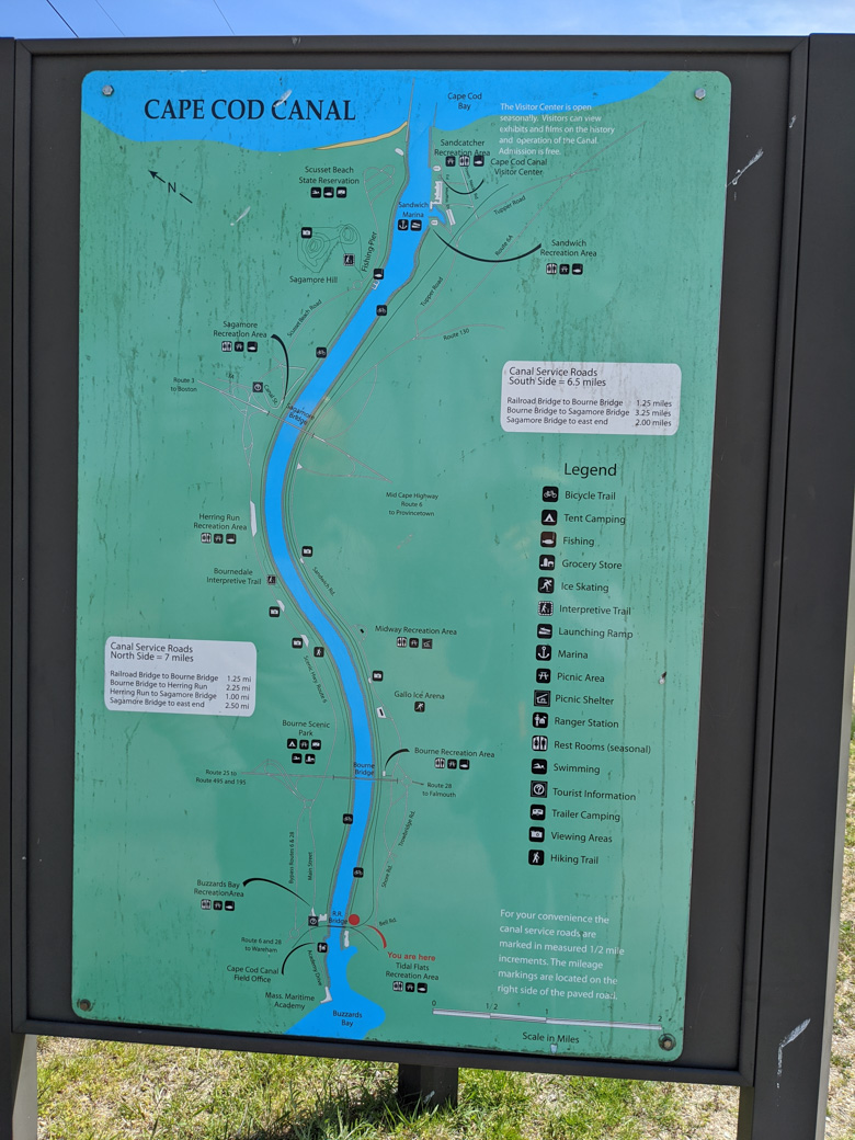 Map of the Cape Cod Canal Recreation Paths