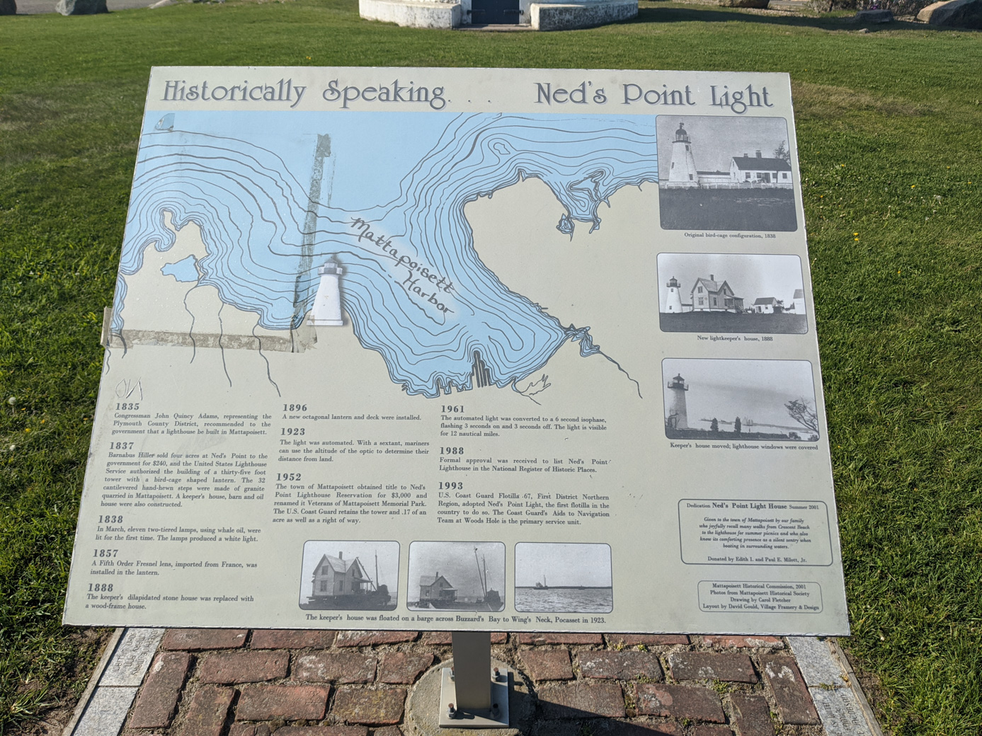 Information sign at Neds Point Lighthouse